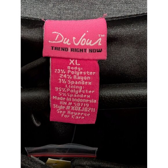 Peplum Jacket By Du Jour QVC Size XL Gray w/ Buttons & Gathered Neckline NWT - Picture 10 of 12